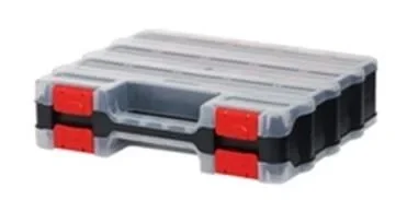 Sortimentskasten Compact 320 Double, Kleinteilemagazin mit 32 Fächern
