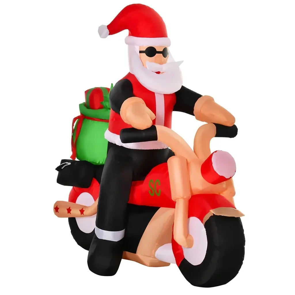 Aufblasbarer Weihnachtsmann 153 cm x 55 cm x 150 cm | Aosom.de