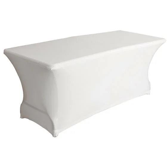 Abdeckung für rechteckigen Tisch - Stretch - 75 x 180 x 74 cm - Weiß