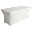 Abdeckung für rechteckigen Tisch - Stretch - 75 x 180 x 74 cm - Weiß