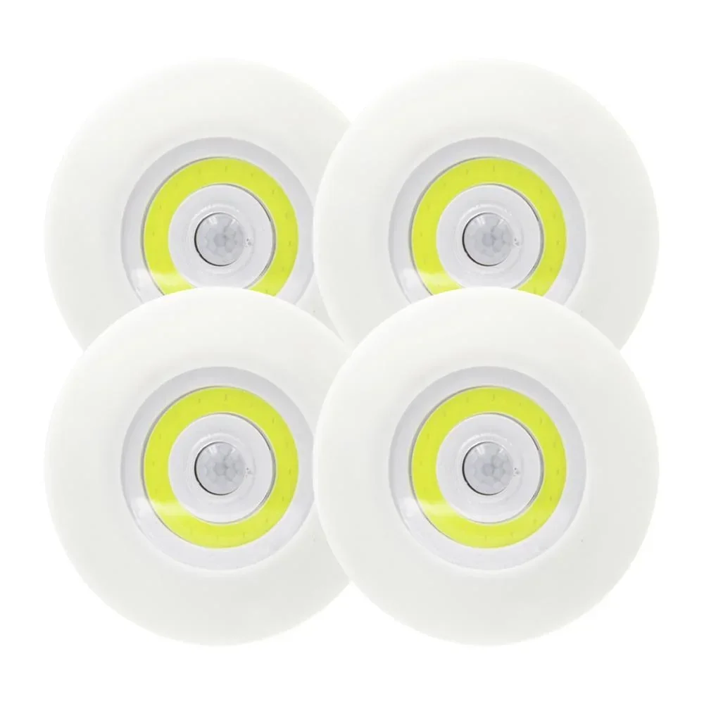 LED Leuchten 4er Set mit Bewegungsmelder und Lichtsensor