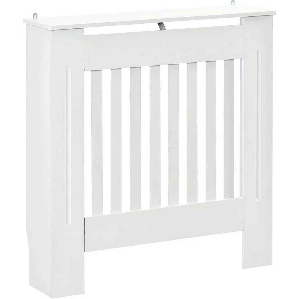 Heizkörperverkleidung Heizungsabdeckung 78x19x81cm Heizkörper Abdeckung für Schlafzimmer Wohnzimmer MDF Weiß