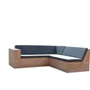 Lounge-Set aus robustem Douglas-Holz-Ecksofa 200/250 cm
