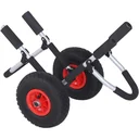 Kanuwagen Kajakwagen Surfwagen klappbar gepolstert PU-Reifen Alu Silber bis 45 kg L65 x B38 x H52 cm
