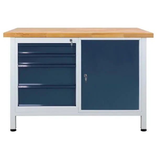 Werkbank "Premium" 4 Schubladen, 1 Tür, L1200xB600xH840mm