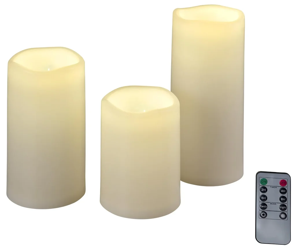 LED Kerze - 3er Set