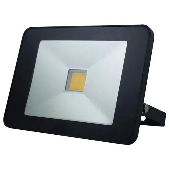 LED-Flutlicht, 50 W, 5400 lm, 4000°K, neutralweiß, für Innen- und Außenbereich, verstellbare Halterung, Fernbedienung, Aluminium, schwarz