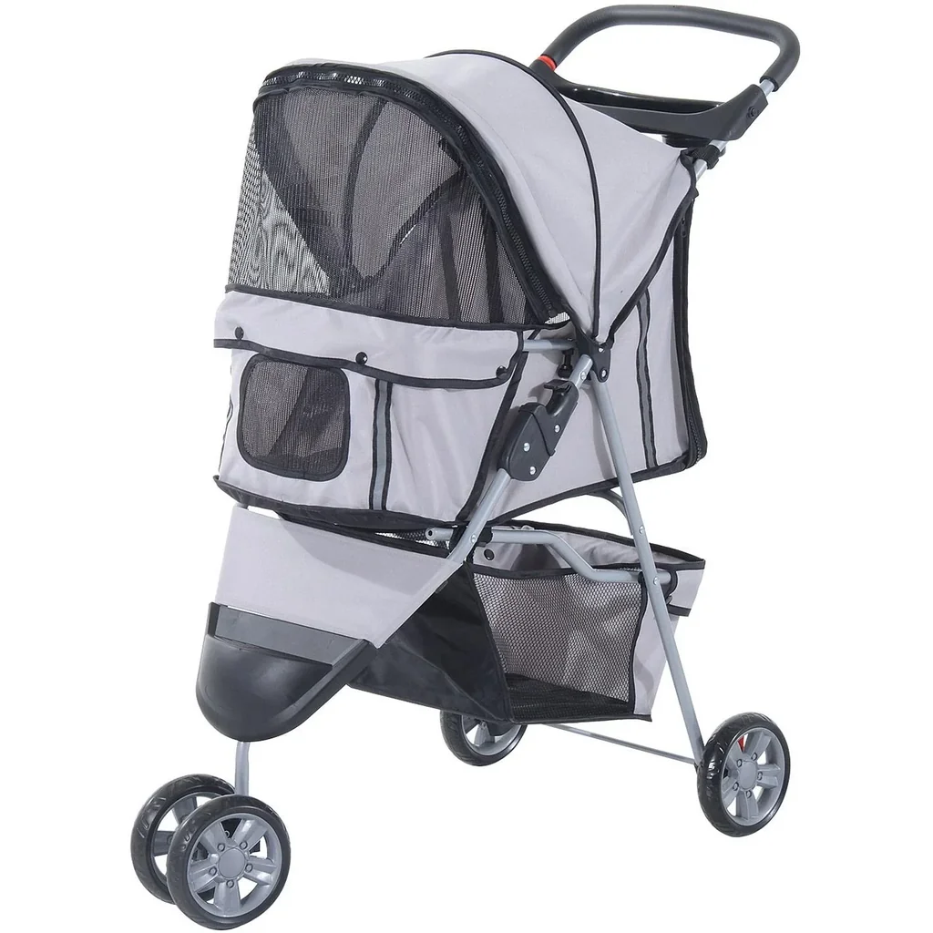 Hundewagen Hundebuggy Grau
