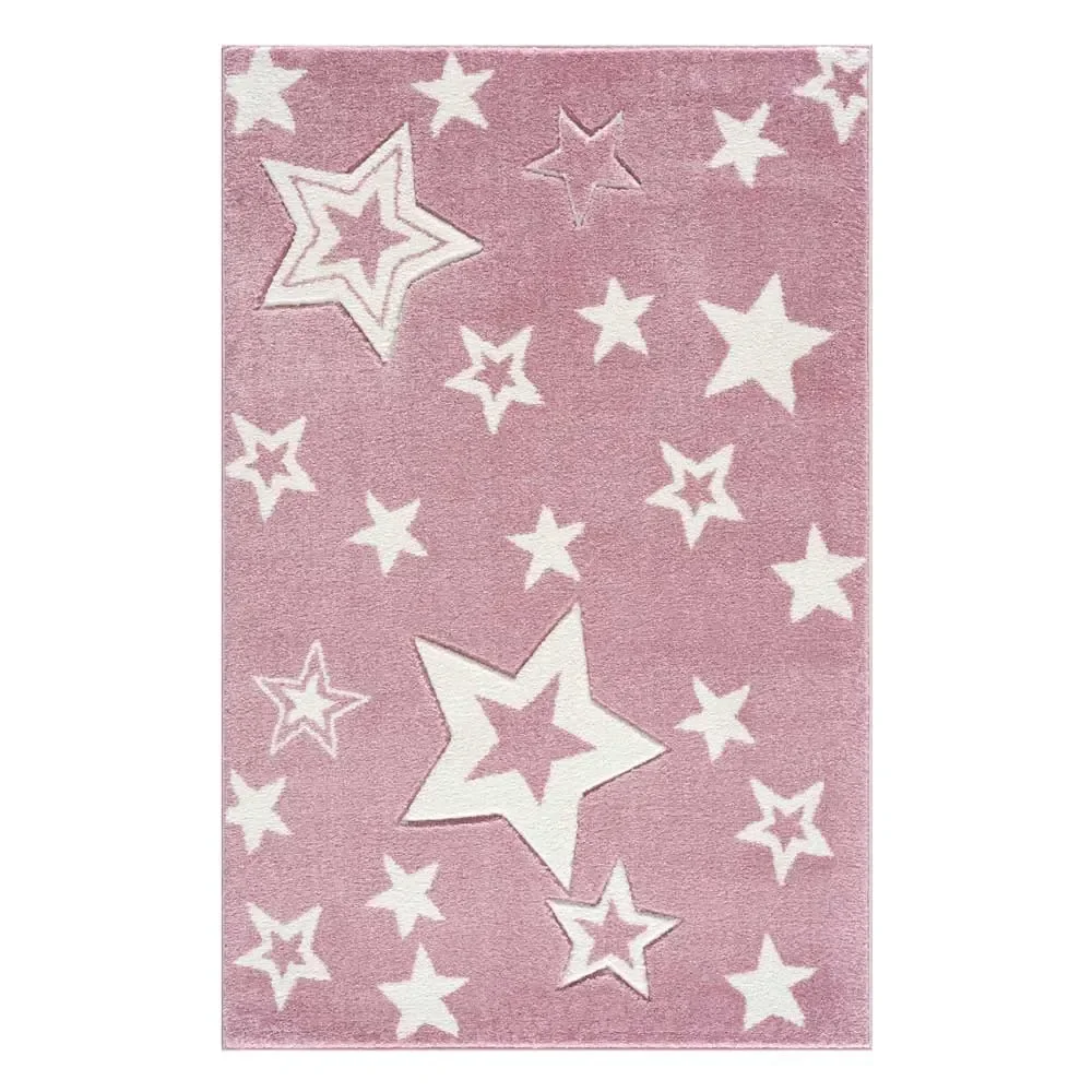 Livone Kinderteppich Galaxy Sterne rosa, Teppichgrösse: 160 x 230 cm