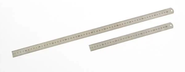 Lineale, 2-teiliger Satz aus Edelstahl, rostfrei