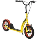 Kinderroller mit 12'' Luftreifen ab 5 Jahren schwarz/gelb 118 x 55,5 x 85-100,5 cm