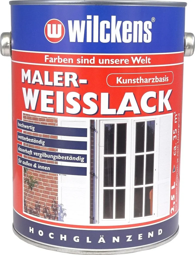 Maler-Weißlack Weiß, 2500 ml