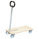 Transporthilfe MM 1333, 74-101 x 37 x 14,5 cm, softe Rollen Ø 100 mm, Rollenlager, 2 Bremsen, FSC®, Tragkraft 200 kg