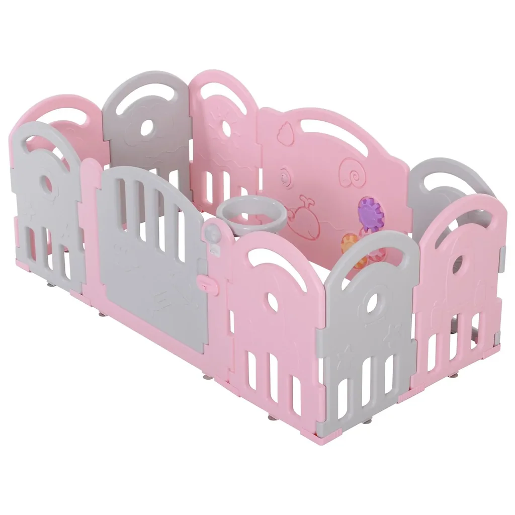 Baby Laufgitter mit Ballkorb und 3 Zahnräder