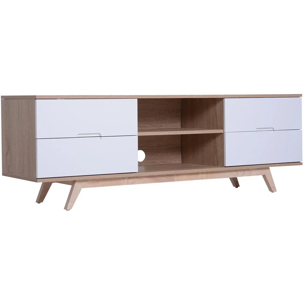 Fernsehtisch Fernsehschrank TV-Board Lowboard TV-Schrank Unterschrank 4 x Schublade 2 x Ablage 150 x 40 x 50 cm