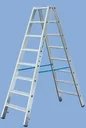 Stufen Doppelleiter 2 x 5 Stufen Leiter Alu