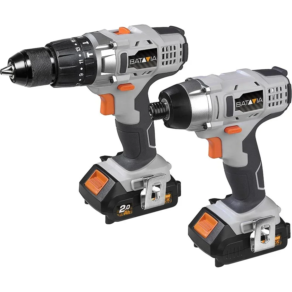 18V LI-ION ACCUKLOPBOORMACHINE + SLAGSCHROEVENDRAAIER SET Inklusive 2x 2,0 Ah Batterien und Koffer MAXXPACK COLLECTION