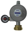 Universal-Sicherheitsregler 50 mbar, für Butan/Propan, 1/4'' Linksgewinde, Durchfluss 1,5 kg/h, mit Manometer