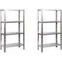 2 Stück Metall-Lagerregal / Regaleinheit mit 4 Fachböden - 340kg Tragkraft - 180x90x40cm - Clicker 85 H180