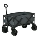 Bollerwagen Faltbarer Handwagen 360° Gartenwagen Transportwagen mit Teleskop Griff Verstellbarer Griffhöhe Strandwagen