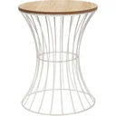 Beistelltisch rund - Sanduhrfigur - 30 x 40 cm - Metall/Holz