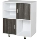 Bücherregal, weiß+grau