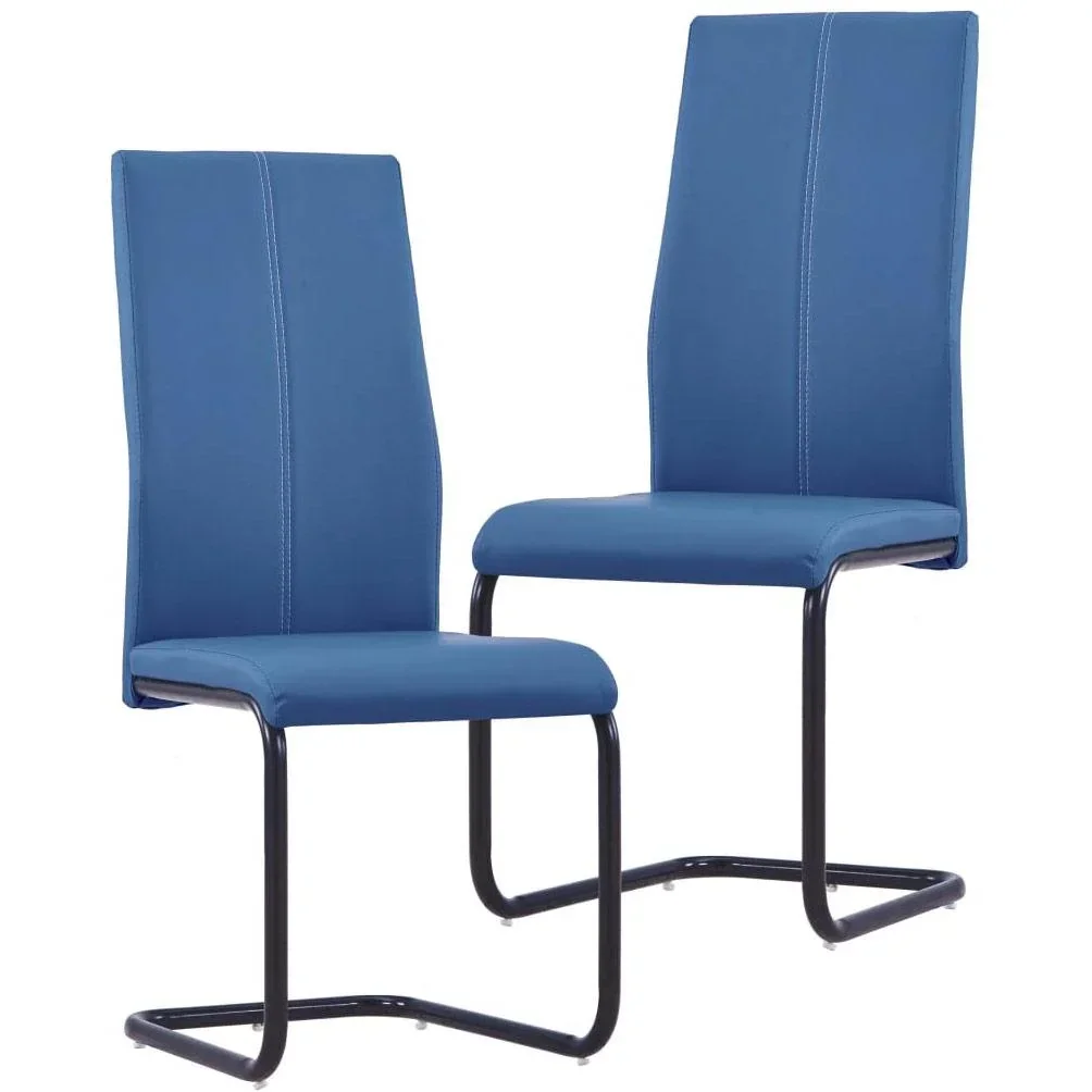 Esszimmerstühle 2-Sitzer Kunstleder blau