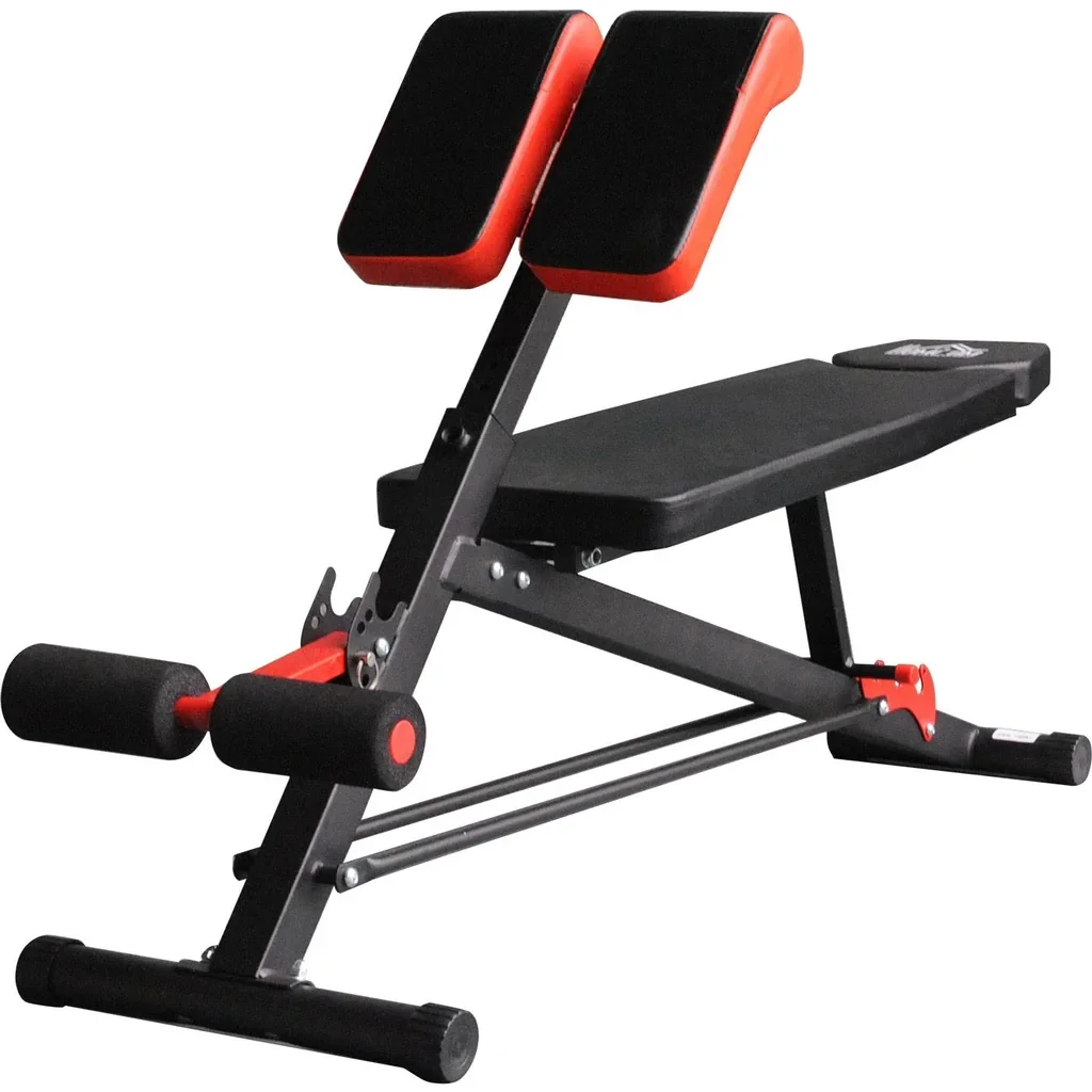 Hantelbank Fitnessbank Schrägbank Multifunktion Bauchtrainer Verstellbar Edelstahl Schwarz 64 x 146 x 73,5-85 cm