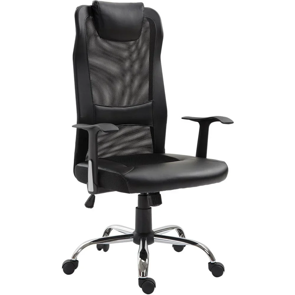 Bürostuhl Drehstuhl höhenverstellbar Schreibtischstuhl Gaming Stuhl ergonomisch PU schwarz 51 x 60,8 x (112 122) cm