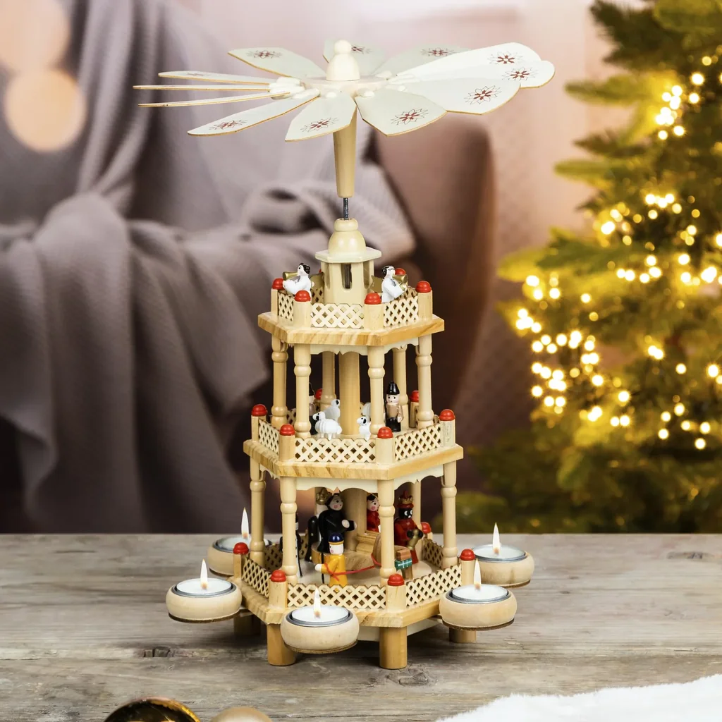 Holz Weihnachtspyramide 42cm