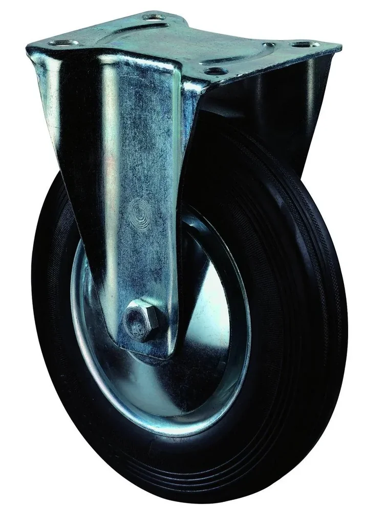 Bockrolle mit Vollgummi - Reifen, Raddurchmesser 125 mm