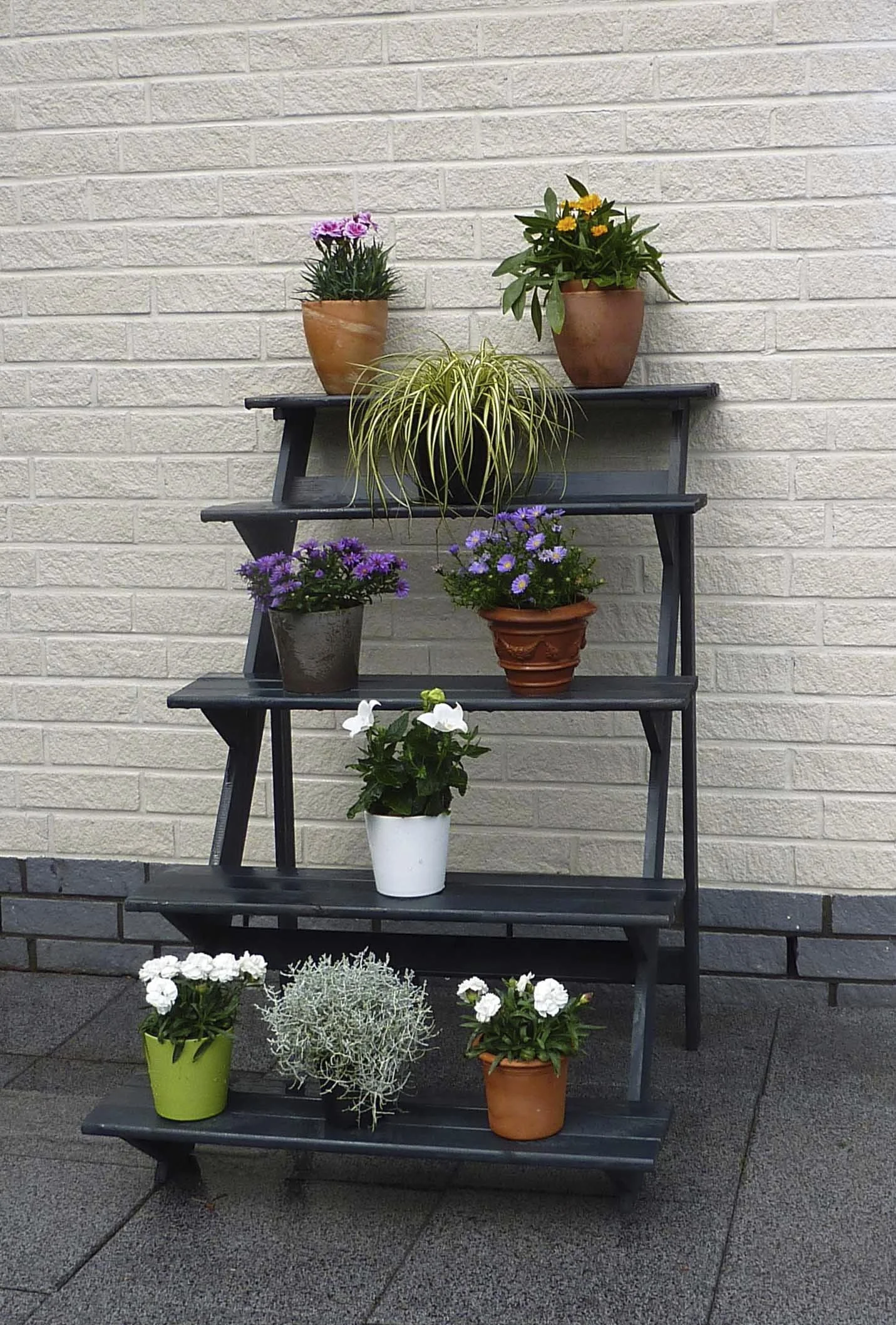 Blumentreppe klein, anthrazit