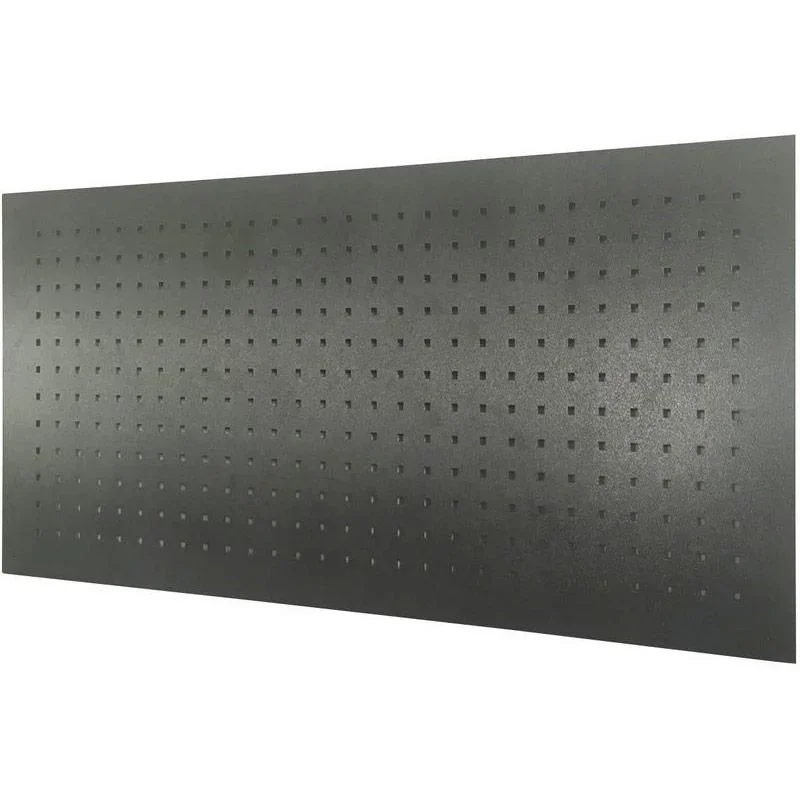 Stahlwerkzeugtafel GL1200 - Gelocht - 55x120x2 cm - Schwarz
