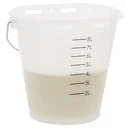 Kälber Tränkeeimer 8 l, weiß transparent