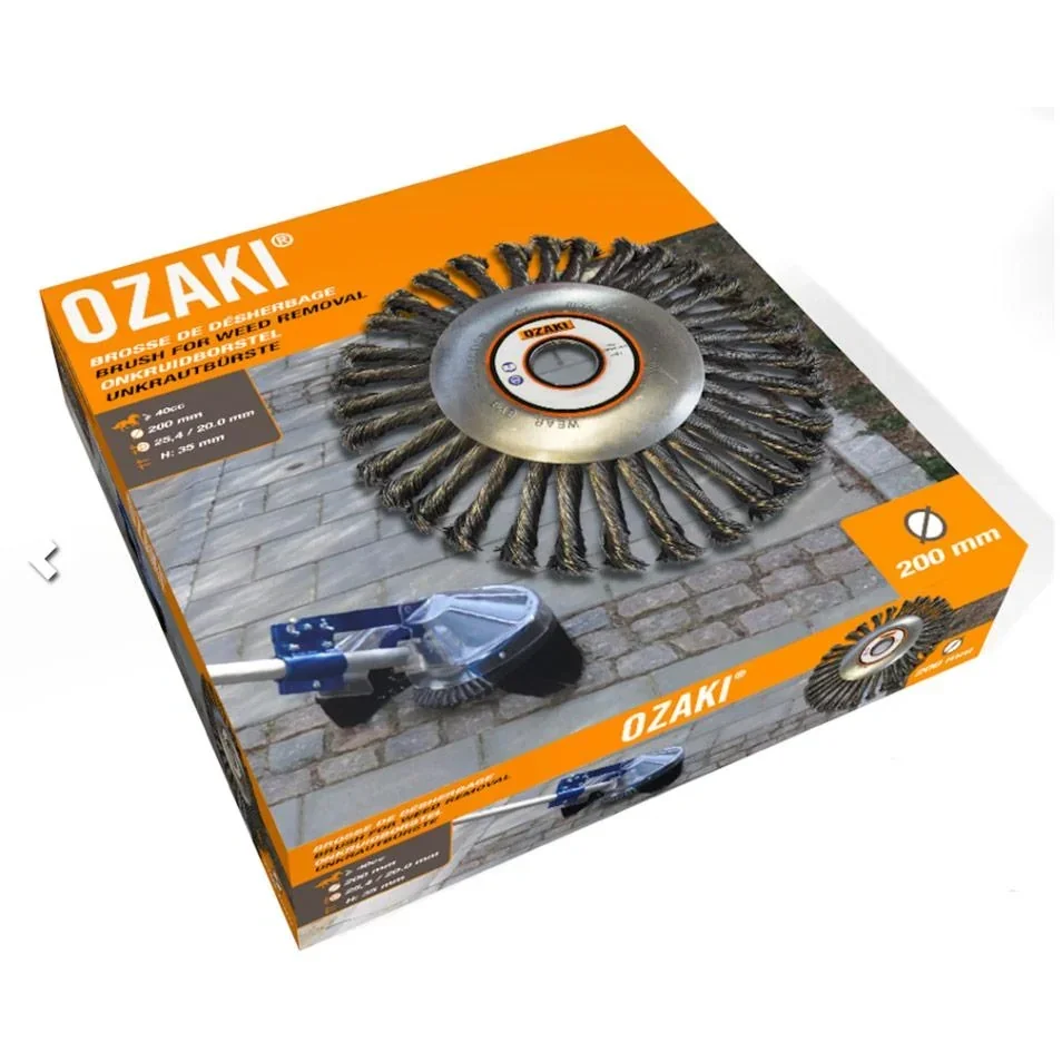 Ozaki Unkrautbürste (200 mm, Bohrung 20/25,4 mm)