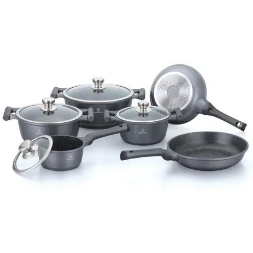 Herenthal - Komplettes 10-teiliges Kochgeschirr-Set - Silber