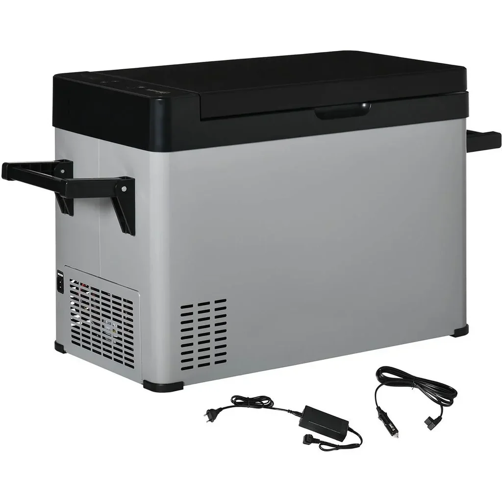 Kühlbox Electric - 50Liter - mit LCD-Display und 2 Betriebsarten - 110-240V - Grau/Schwarz