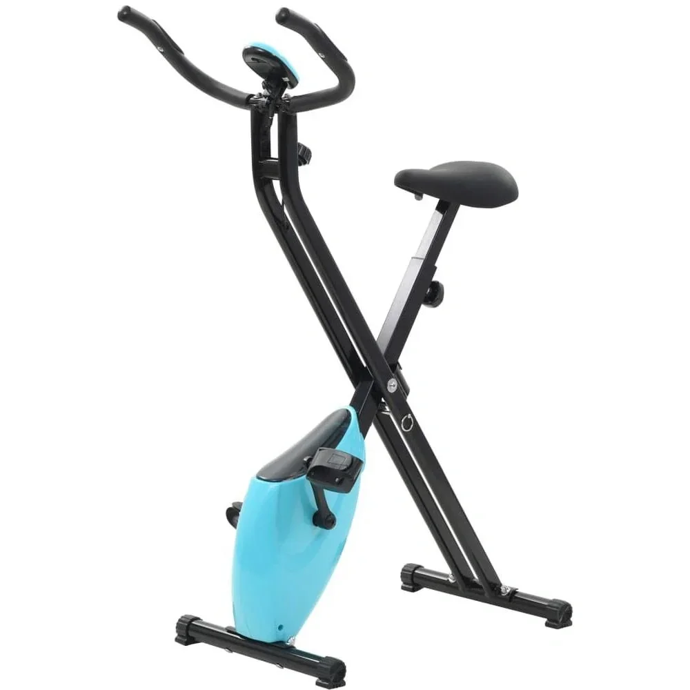 Magnetischer Heimtrainer X-bike mit Herzfrequenzmesser schwarz und blau