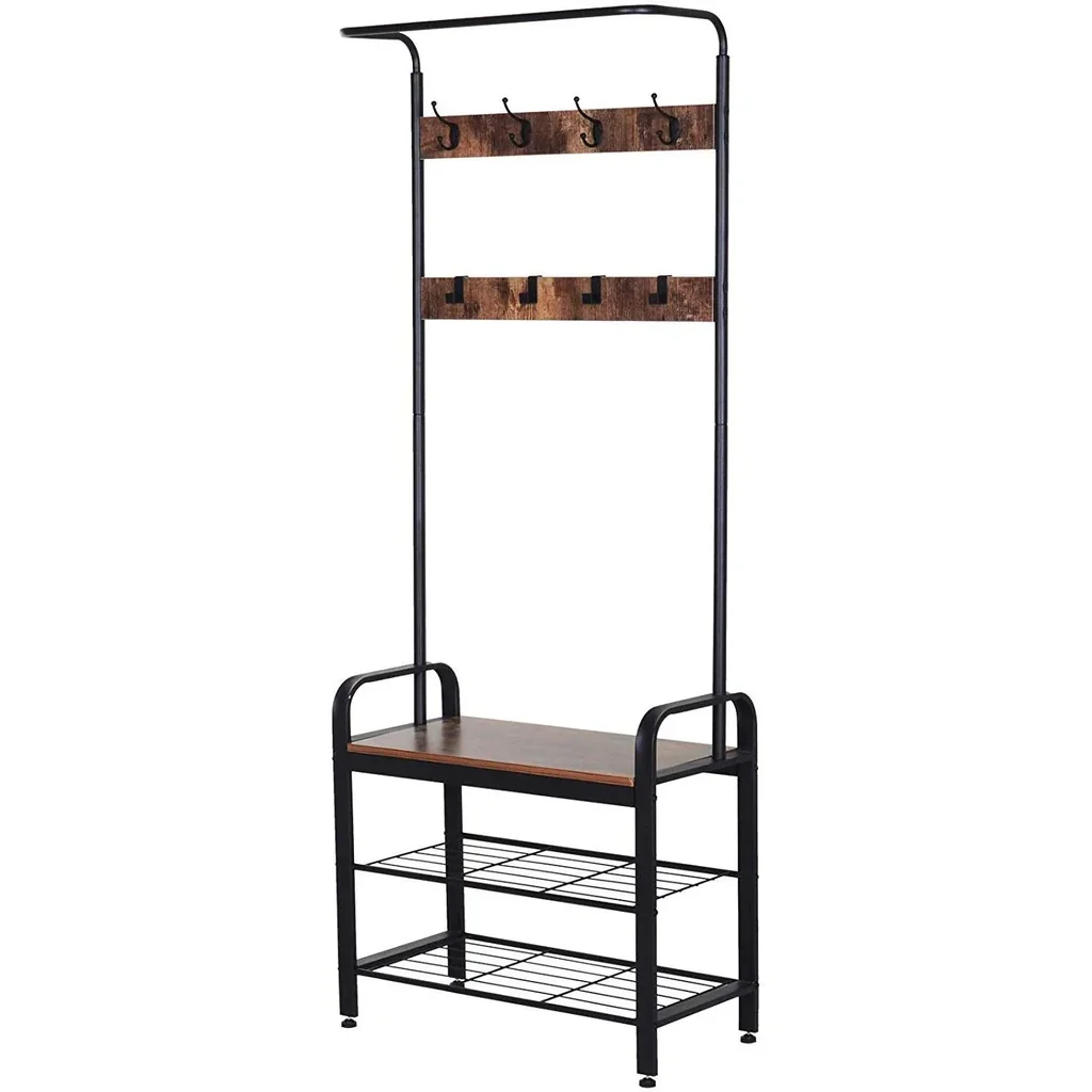 Kleiderständer mit Schuhbank