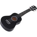 Ukulele Saiteninstrument Anfänger Nylonsaiten Birkenholz Schwarz 53 x 17,5 x 6,2 cm