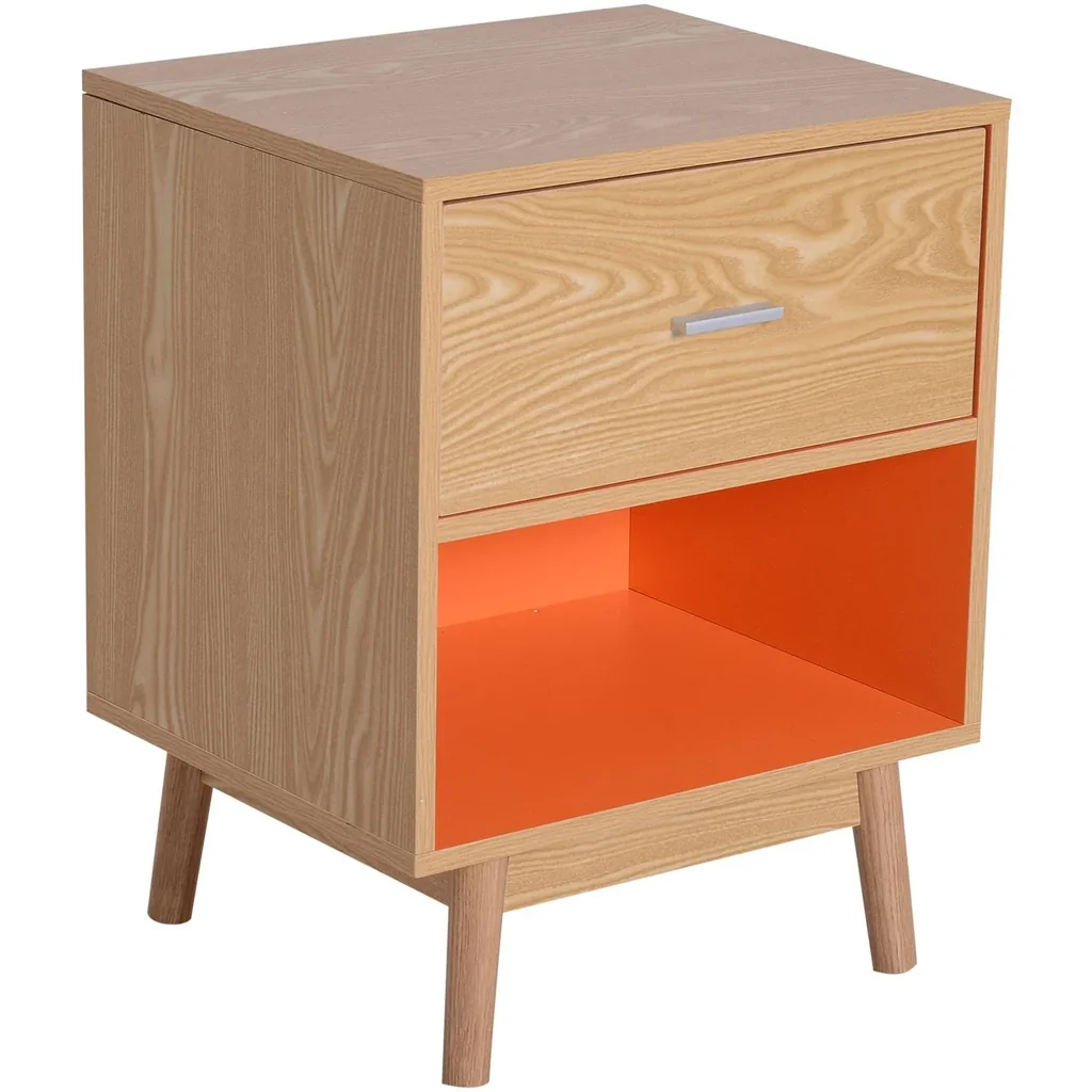 Nachttisch Nachtkommode Konsole Beistelltisch mit Schublade Holz 48 x 40 x 61,5 cm