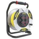 Professionelle Kabeltrommel mit Verdrehsicherung - Neopren - 40 M - 3G2.5 - 4 Steckdosen