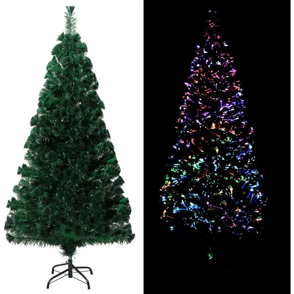 Weihnachtsbaum mit Standard 150 cm Faseroptik grün