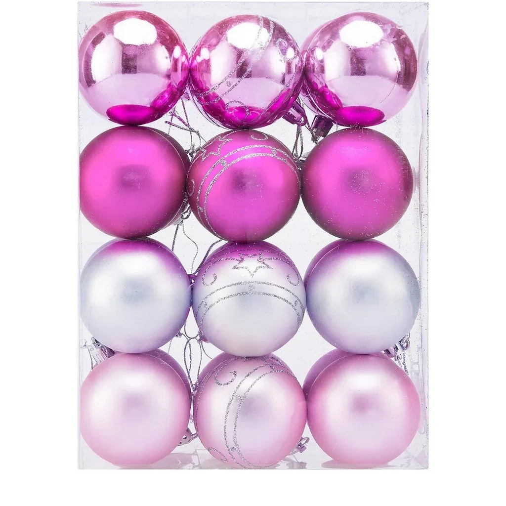 Kugeln 24 Stück Rosa - Durchmesser 6cm