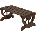 Sitzbank im Wagenrad-Design