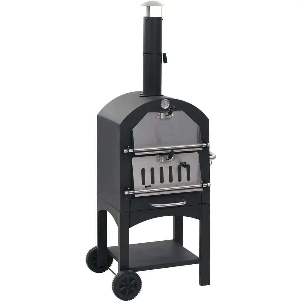 Holzkohle-Pizzaofen mit Terrakotta-Pizzastein