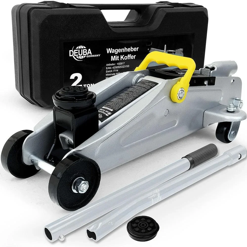 Hydraulischer Wagenheber mit Kasten - 2 Tonnen Hubgewicht