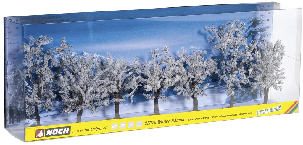 Winterbäume, 7 Stück, ca. 8 - 10 cm hoch