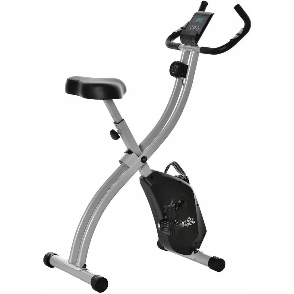 Heimtrainer X-Bike Fahrradtrainer mit 8 stufig einstellbarem Magnetwiderstand faltbares Fitnessfahrrad höhenverstellbar