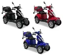 E-Quad 25 V3 Lithium Blau, 1.000 Watt + Getränkehalter